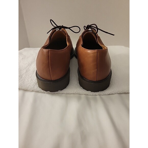 Barrington Mens 8 Shoes Brown Leather Split Toe Oxford Lace Up 8D Allen Edwards - Picture 8 of 16
